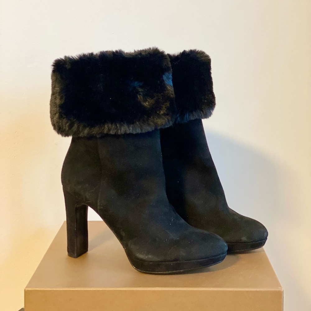 Calvin Klein Suede Pebbles Platform Boots